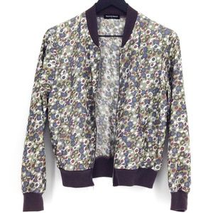 Vintage AMERICAN APPAREL Floral Bomber Jacket